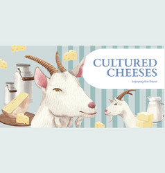 Blog Header Template With Goat Milk And Cheese