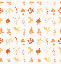 Botanical Floral Plant Seamless Pattern Background