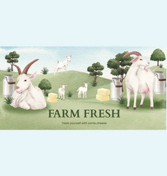 Blog Header Template With Goat Milk And Cheese