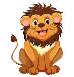 Cute Lion Cartoon Character