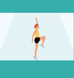 Image Of Woman Doing Workout High Knee