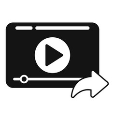 Video Player Icon Simple Chart Graphic