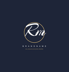 Initial Letter Rm Logo Monogram Feminine Style