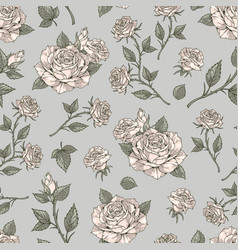 White Roses Seamless Pattern Colorful