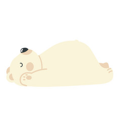 Cute Polar Bear Sleeping Cartoon