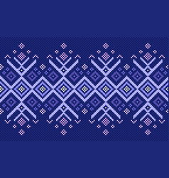 Pixel Ethnic Pattern Embroidery Zigzag