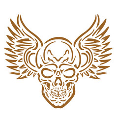 Skull Devil Wings Printable Stencil Art