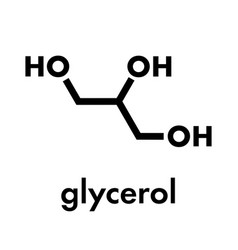 Glycerol glycerin molecule produced from fat Vector Image