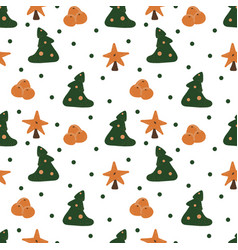 Christmas Pattern Fir Tree Star