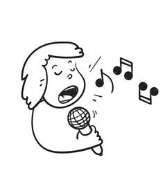 Hand Drawn Doodle Character Singing Voice