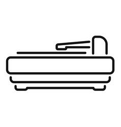 Hospital Bed Medical Equipment Icon Showing