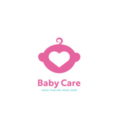 Simple Baby Care And Spa Logo With Head