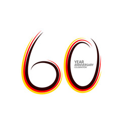 60 Years Anniversary Celebration Logotype