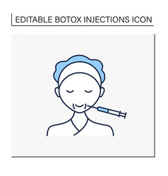 Neurotoxin Injection Line Icon