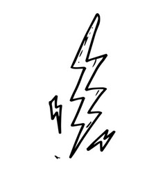 Hand Drawn Doodle Electric Lightning Bolt Symbol