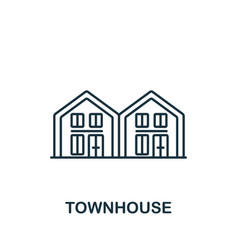 Townhouse Icon Monochrome Simple Icon