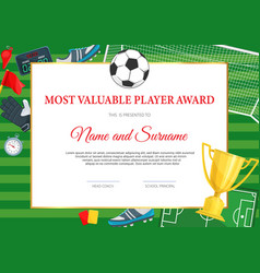 Certificate Achievement In Soccer Football Game