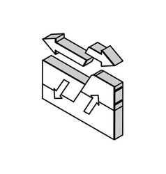 Compression Thrust Earthquake Isometric Icon