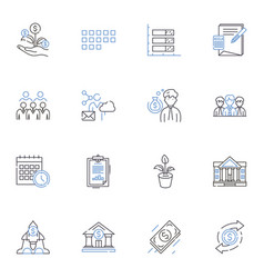 Organizational Growth Line Icons Collection