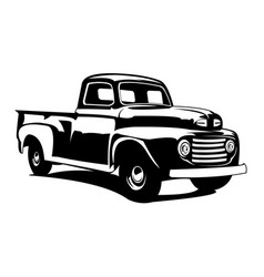 Vintage Pickup Trucks Silhouettes Perimium