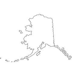 Blank Alaska Map Silhouette