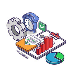 Flat Isometric Concept Investment Business Email