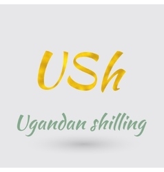 Golden Symbol Of Ugandan Shilling