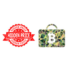 Grunge Hidden Price Stamp Seal And Bitcoin Case