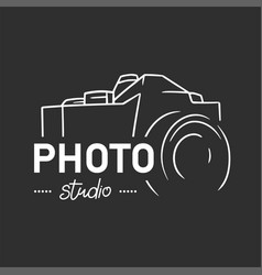 Hand Drawn Camera Photography Logo Studio Photo