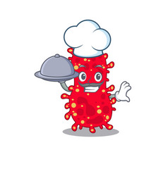 Moraxella Chef Cartoon Character Serving Food