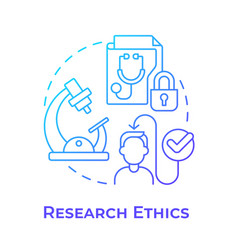 Research Ethics Blue Gradient Concept Icon