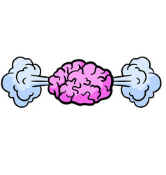 Steam From Brain Concept Of Hard Work