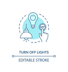 Turn Off Light Turquoise Concept Icon