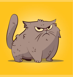 Cartoon Angry Cat