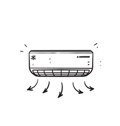 Hand Drawn Doodle Air Conditioner Icon