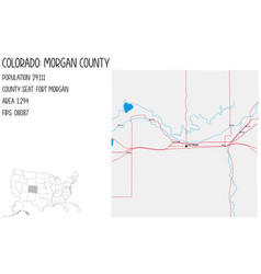 Map Of Morgan County In Colorado Usa