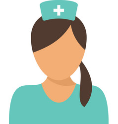 Professional Nurse Icon Flat Isolated