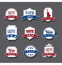 United States Election Vote Tags Over Gray