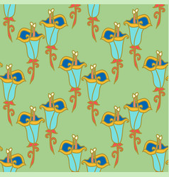 Cute Colorful Calla Lily Repeat Pattern In Blue