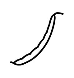 Green Bean Pod Line Icon