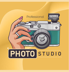 Photo Camera Logo Retro