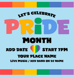 Pride Month Celebration Poster Flyer Design