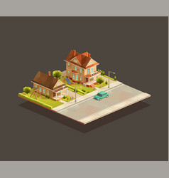 Set Suburbian Family Houses