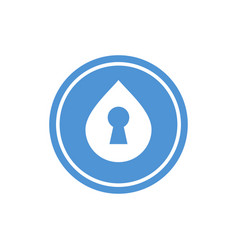 Water Drop With Keyhole Logo Lock