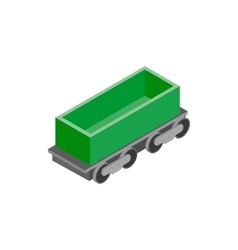 Open Rail Car Isometric Icon