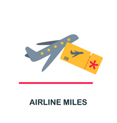 Airline Miles Flat Icon Color Simple Element From