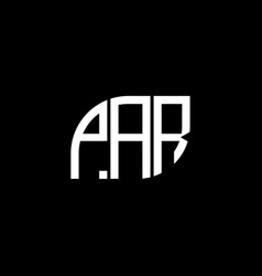 Par Letter Logo Design On Black Backgroundpar