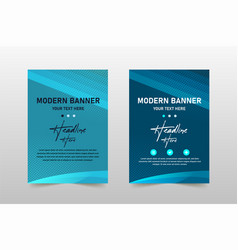 Stylish Blue Striped Business Banner Template