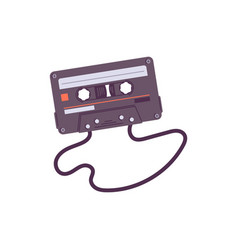 Tape Cassette Or Retro Style Audio Flat