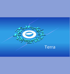 Terra Luna Isometric Token Symbol Defi